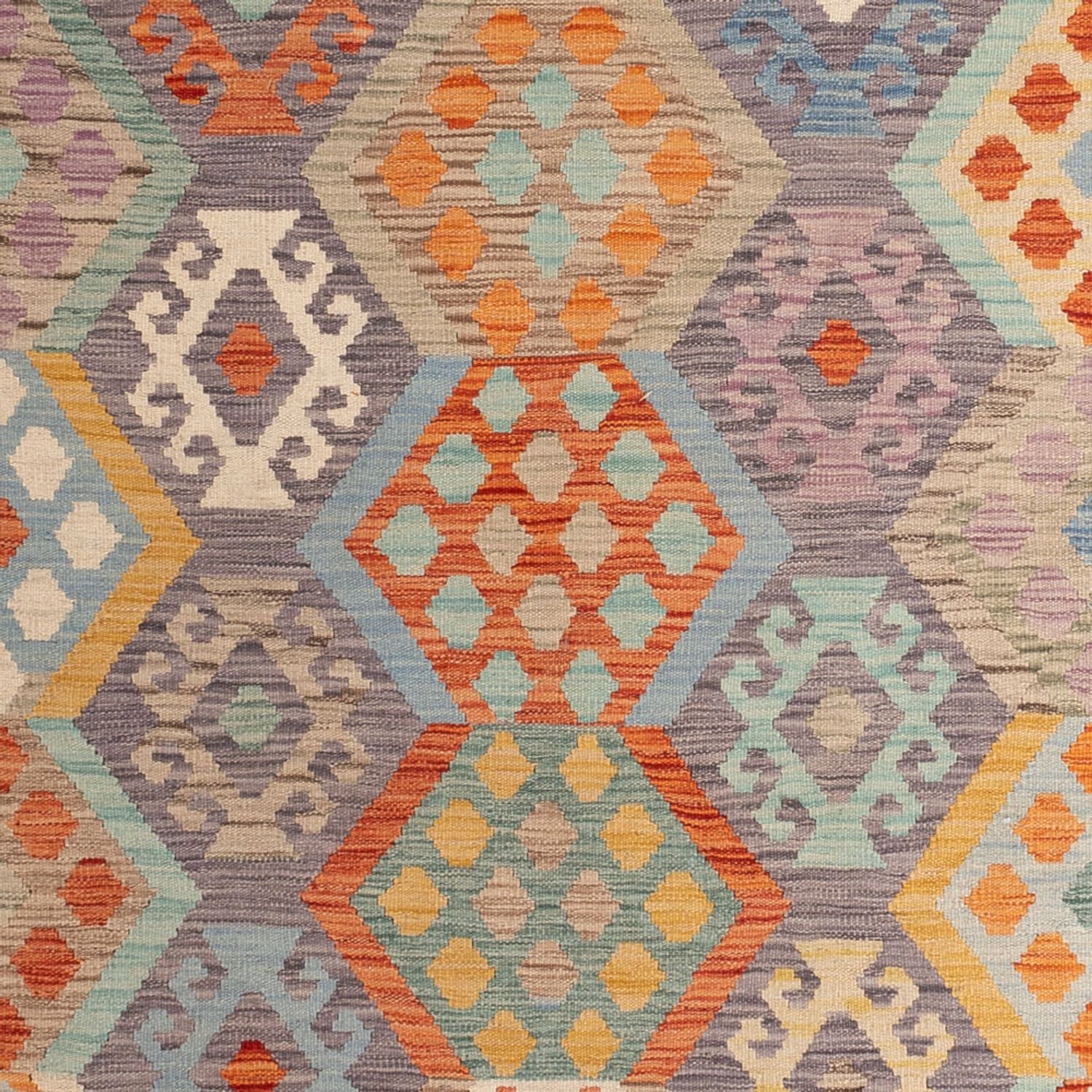 Alfombra Kelim - Splash - 294 x 252 cm - multicolor