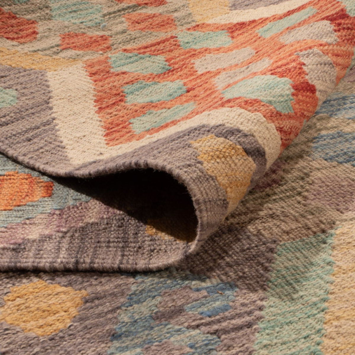 Alfombra Kelim - Splash - 294 x 252 cm - multicolor