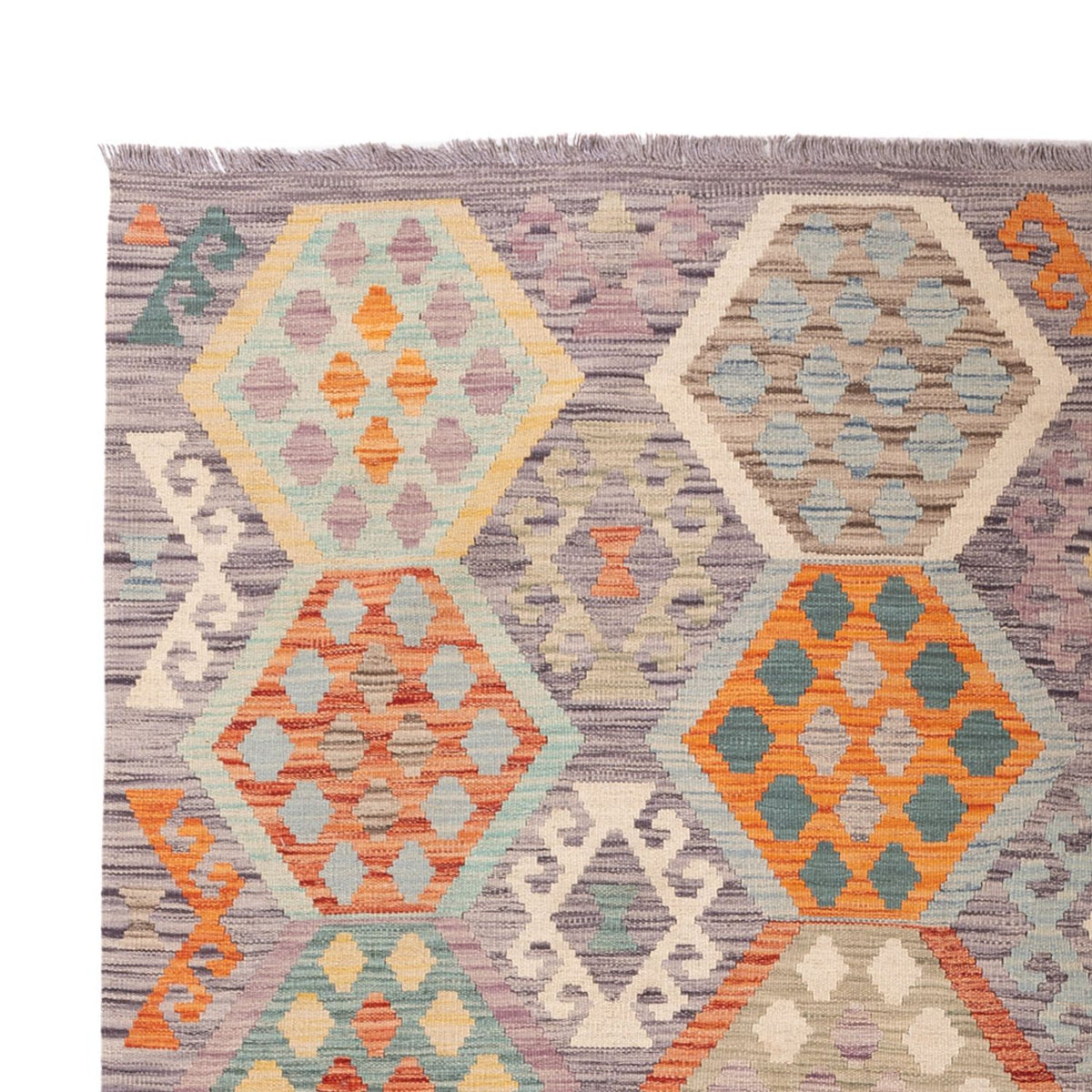 Alfombra Kelim - Splash - 292 x 197 cm - multicolor