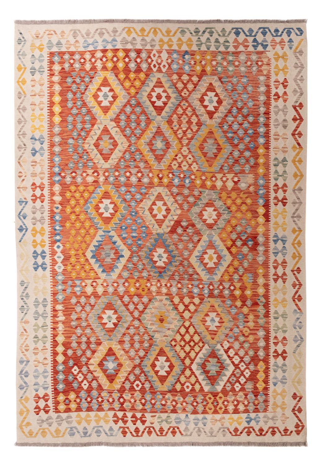 Alfombra Kelim - Splash - 292 x 207 cm - multicolor