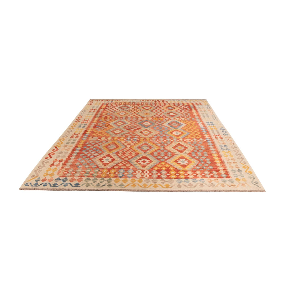 Alfombra Kelim - Splash - 292 x 207 cm - multicolor