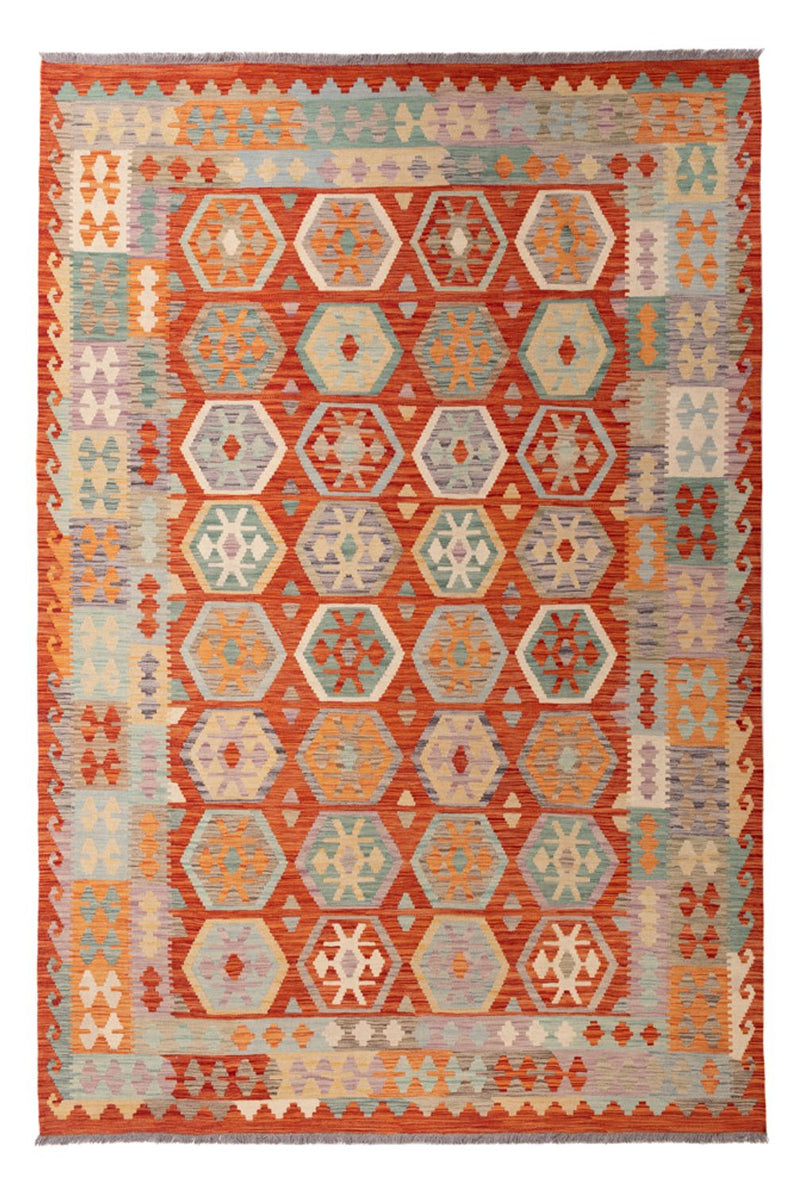 Alfombra Kelim - Splash - 298 x 206 cm - multicolor