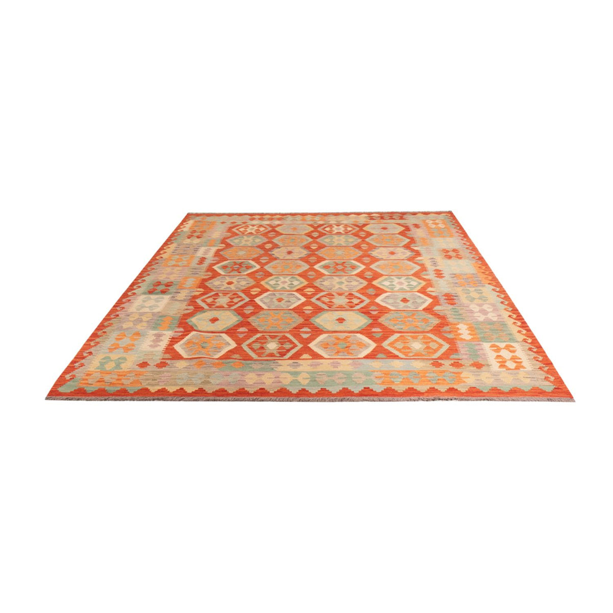 Alfombra Kelim - Splash - 298 x 206 cm - multicolor