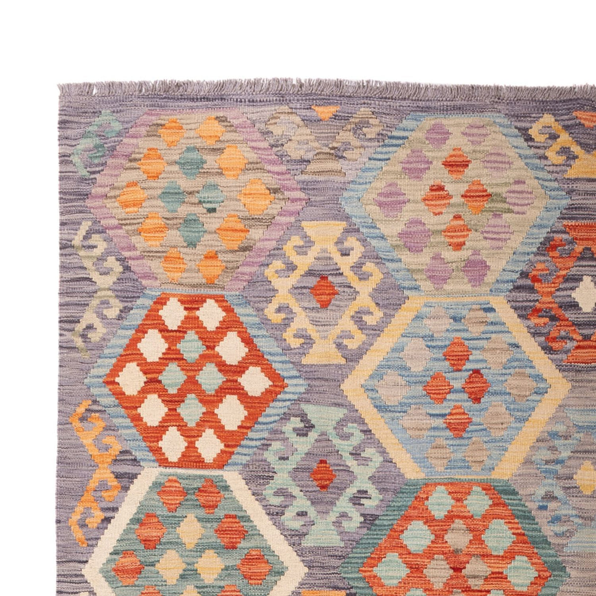 Alfombra Kelim - Splash - 293 x 193 cm - multicolor