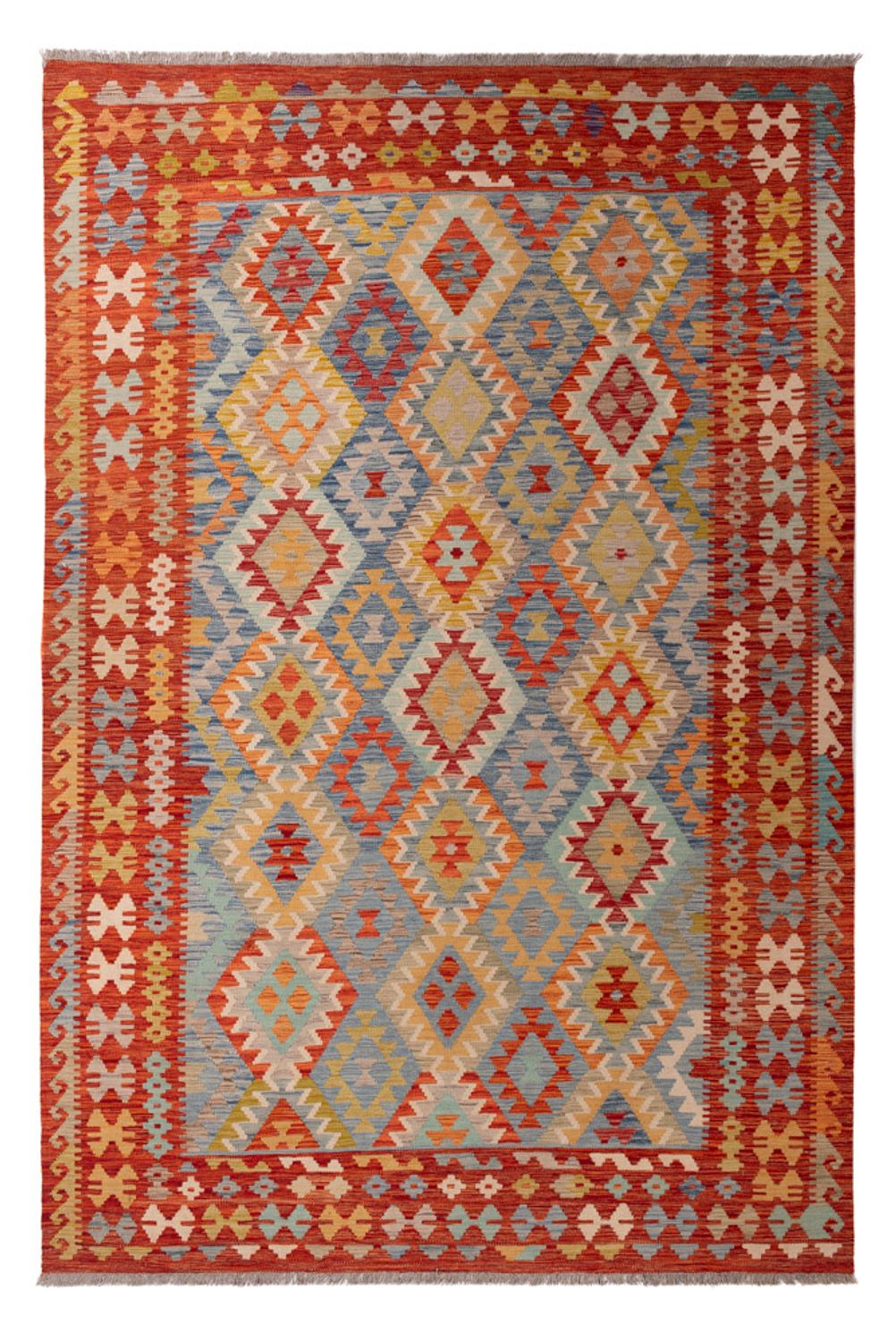 Alfombra Kelim - Splash - 295 x 196 cm - multicolor