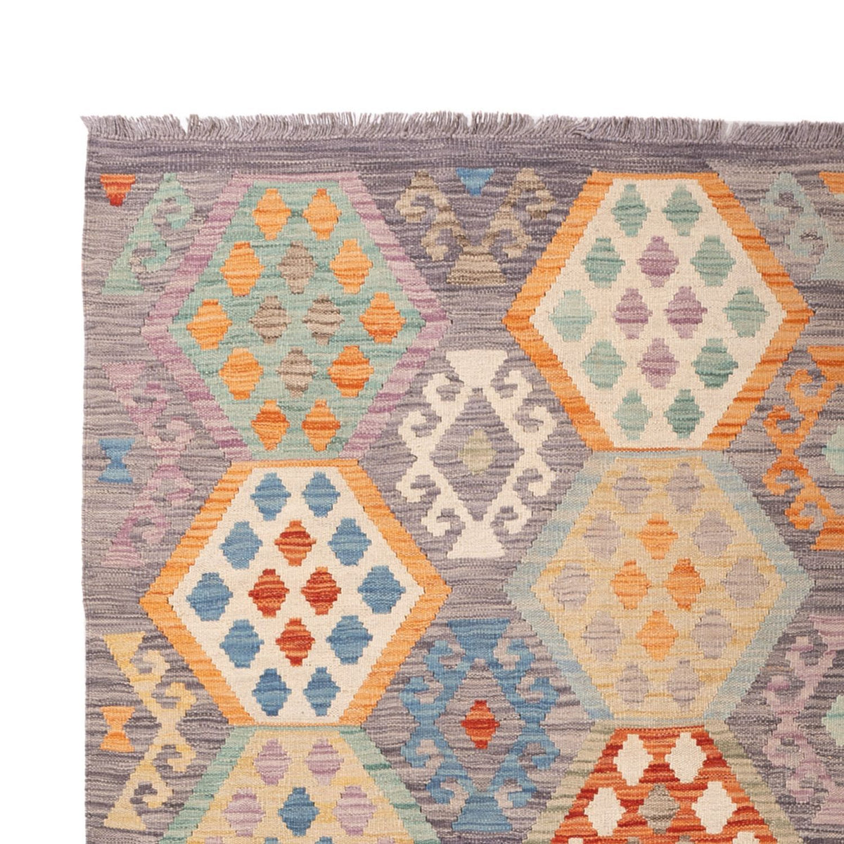 Alfombra Kelim - Splash - 297 x 204 cm - multicolor