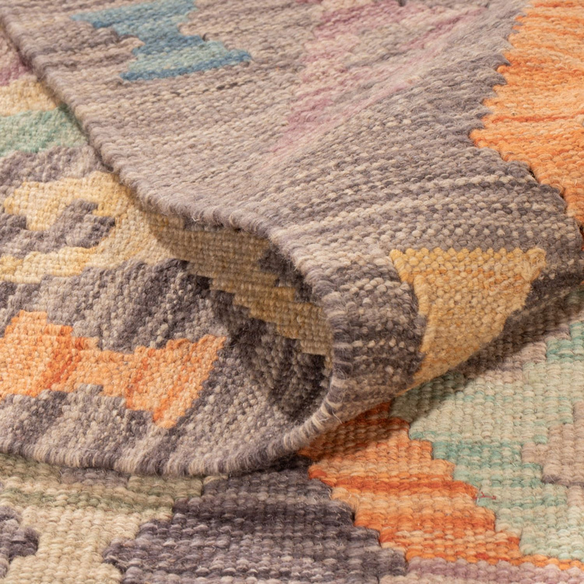 Alfombra Kelim - Splash - 297 x 204 cm - multicolor