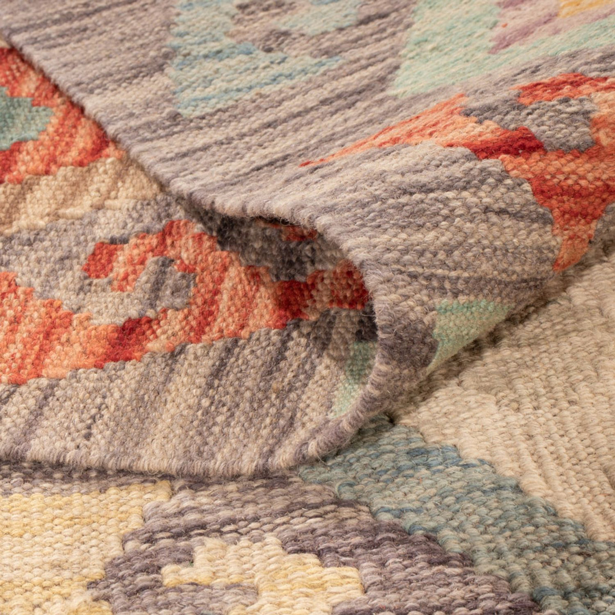 Alfombra Kelim - Splash - 298 x 199 cm - multicolor