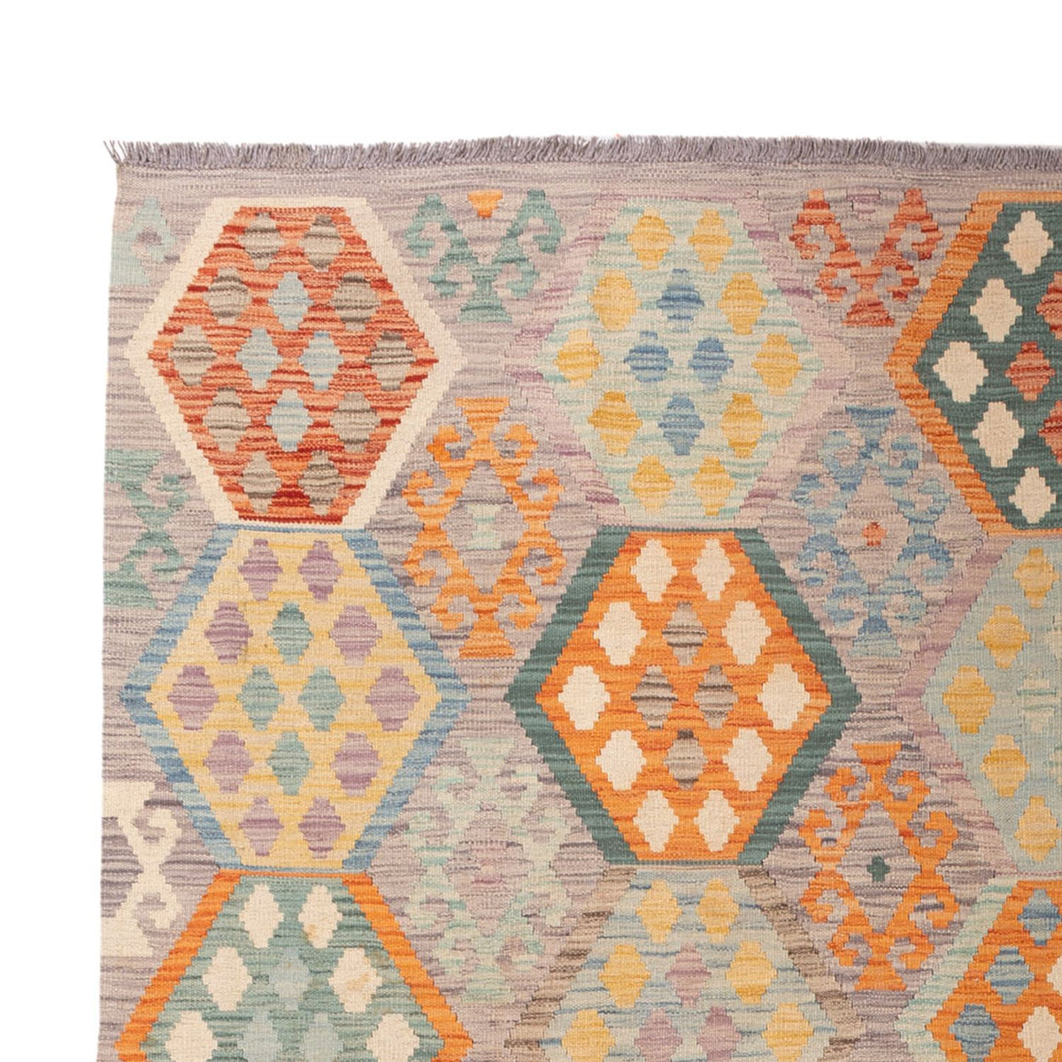 Alfombra Kelim - Splash - 298 x 207 cm - multicolor