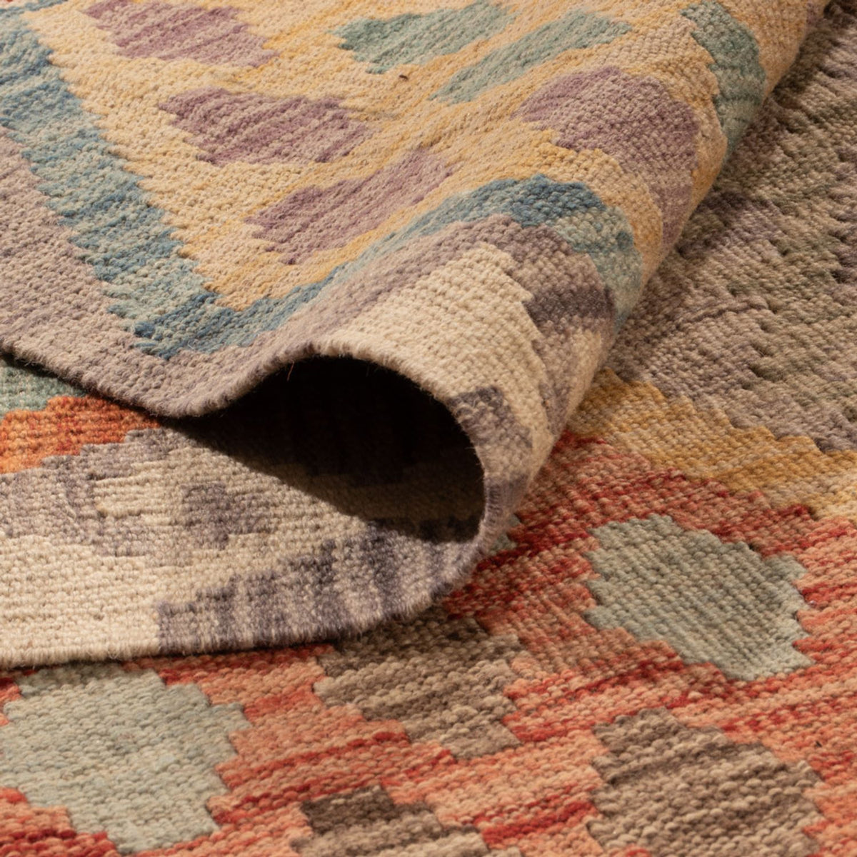 Alfombra Kelim - Splash - 298 x 207 cm - multicolor