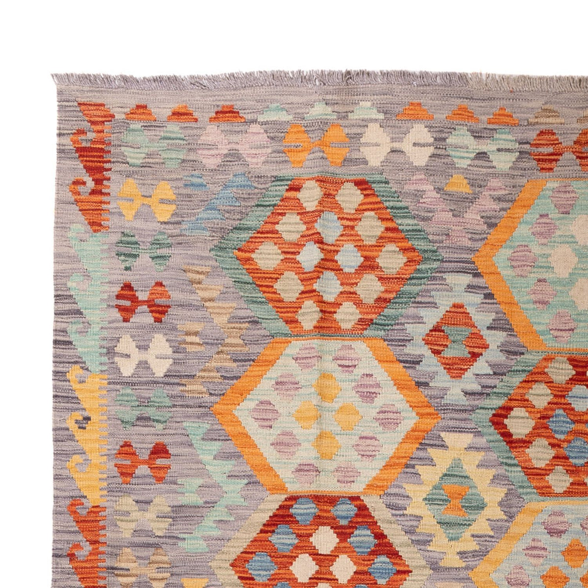 Alfombra Kelim - Splash - 296 x 200 cm - multicolor