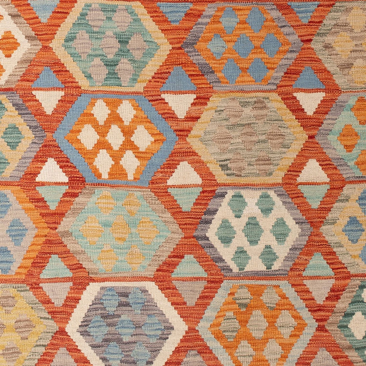 Alfombra Kelim - Splash - 295 x 200 cm - multicolor