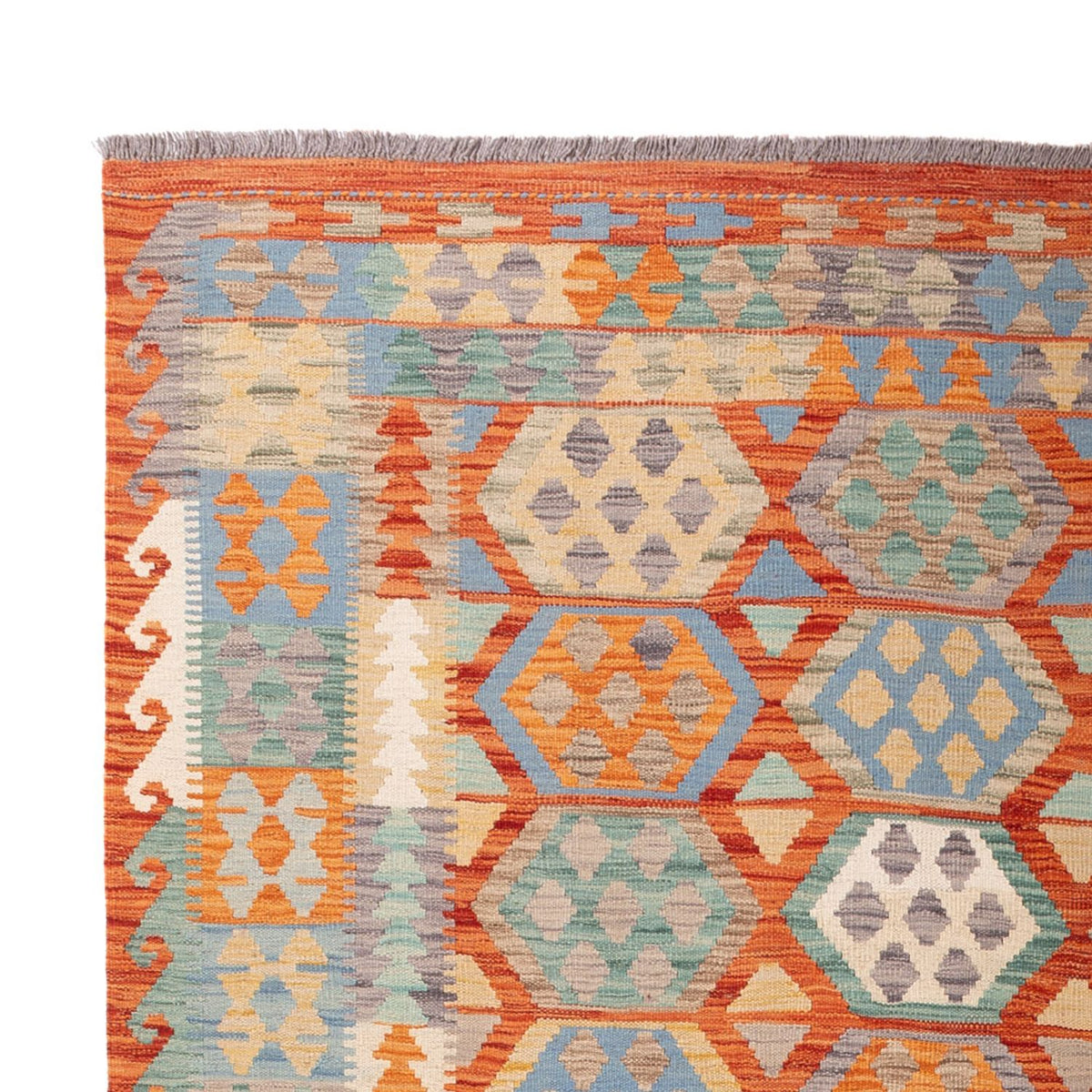 Alfombra Kelim - Splash - 295 x 200 cm - multicolor