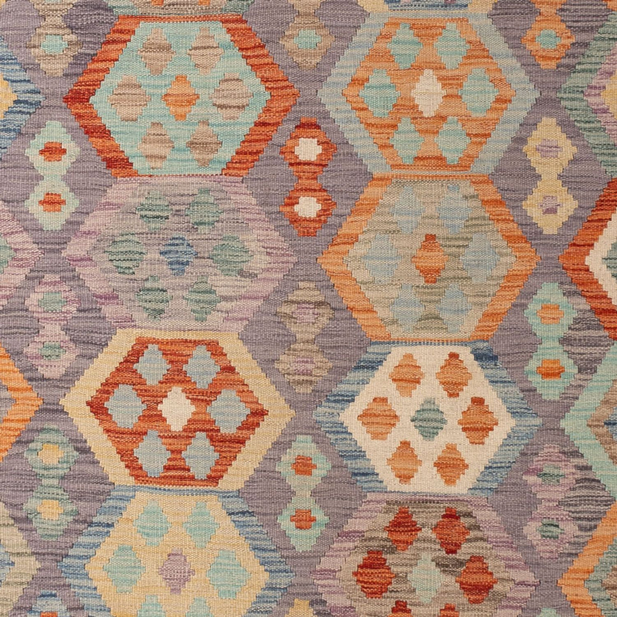 Alfombra Kelim - Splash - 296 x 205 cm - multicolor