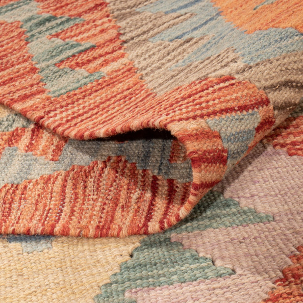 Alfombra Kelim - Splash - 297 x 199 cm - multicolor