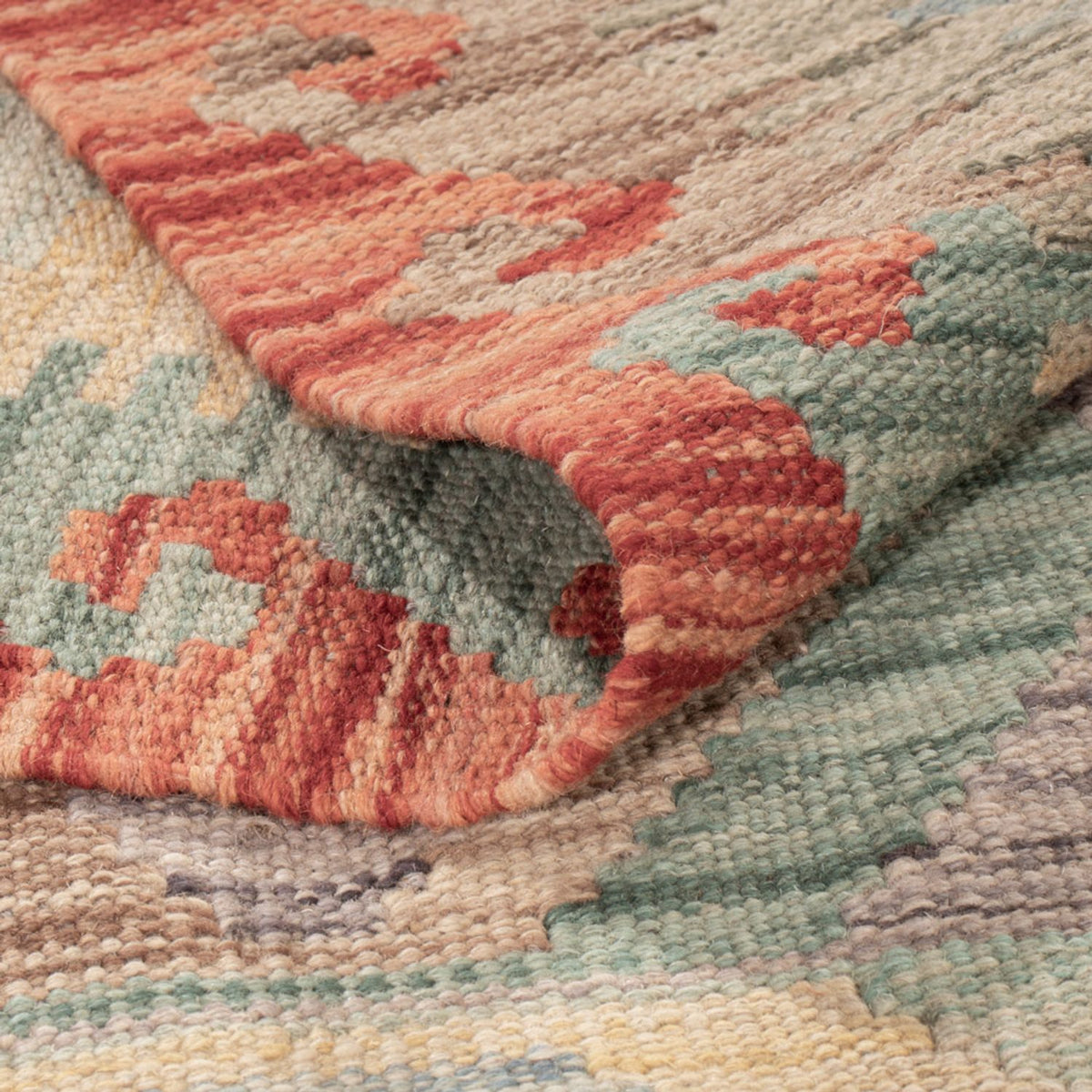 Alfombra Kelim - Splash - 179 x 126 cm - multicolor