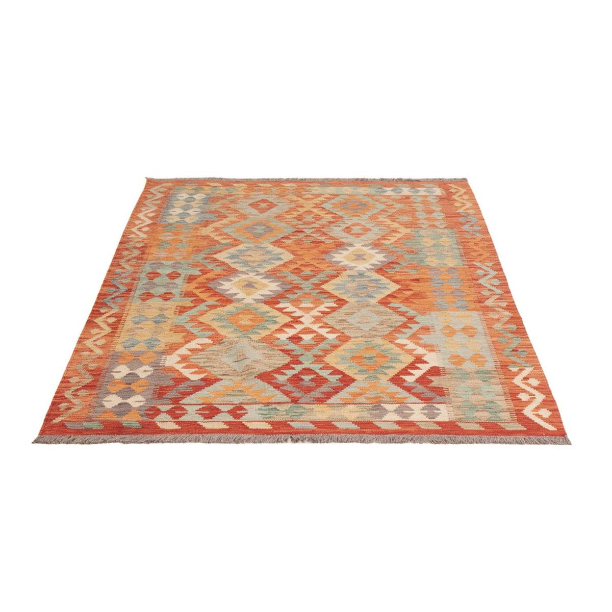 Alfombra Kelim - Splash - 171 x 129 cm - multicolor