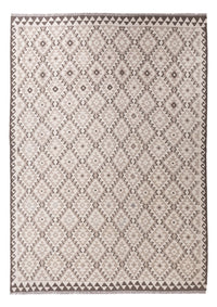 Alfombra Kelim - Splash - 291 x 208 cm - gris claro