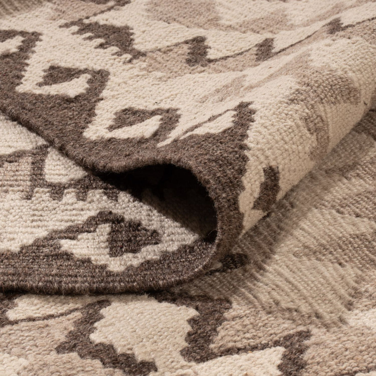 Alfombra Kelim - Splash - 291 x 208 cm - gris claro