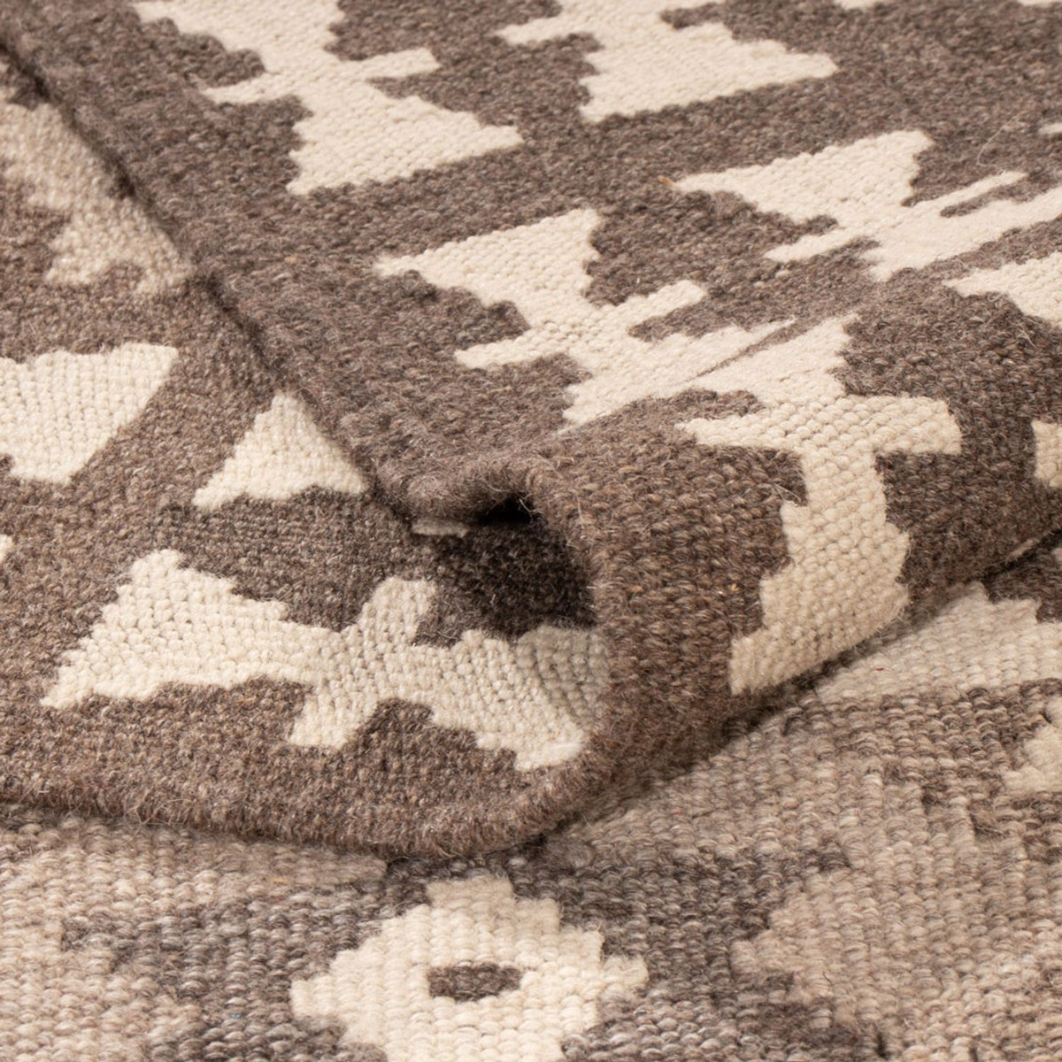 Alfombra Kelim - Splash - 293 x 198 cm - gris claro