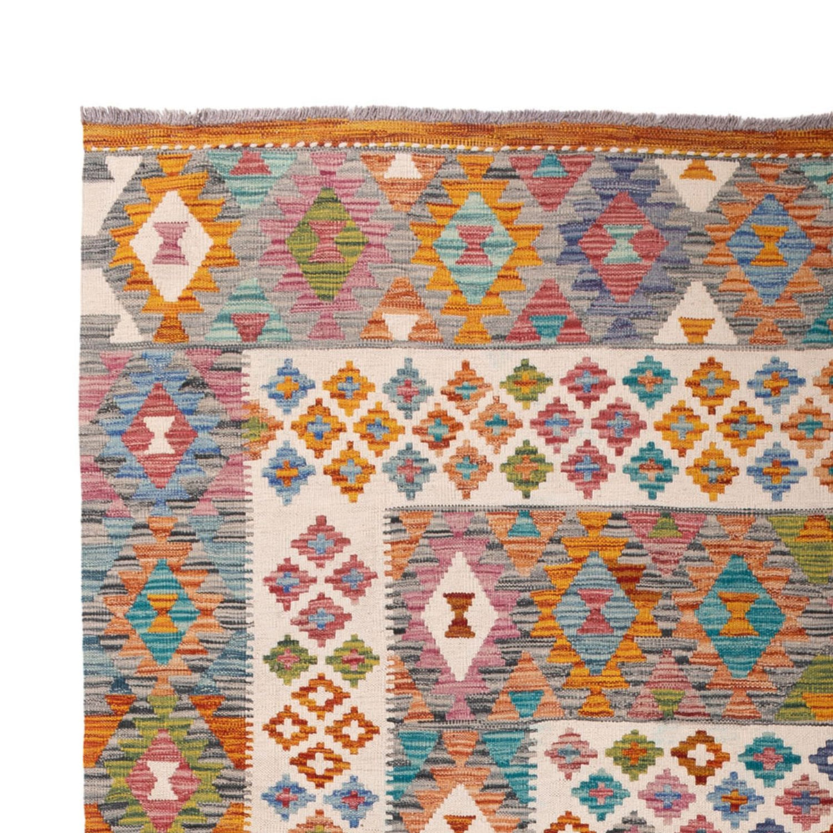 Alfombra Kelim - Splash - 301 x 203 cm - multicolor