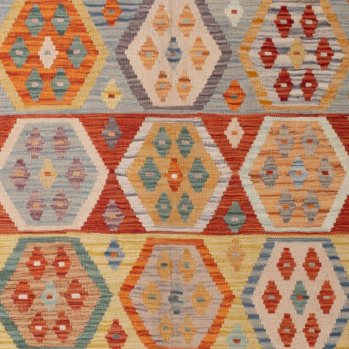 Alfombra Kelim - Splash - 305 x 200 cm - multicolor