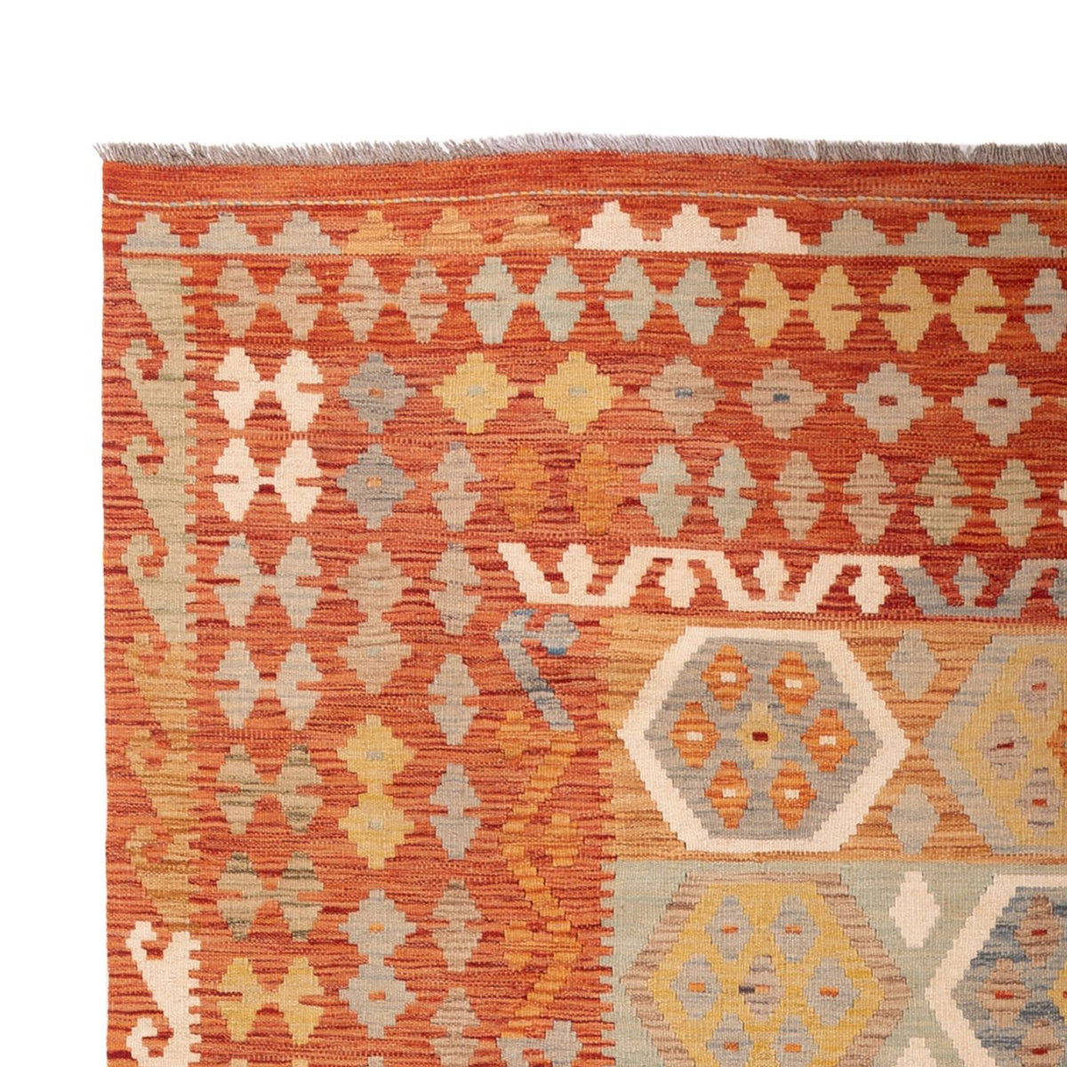 Alfombra Kelim - Splash - 298 x 197 cm - multicolor