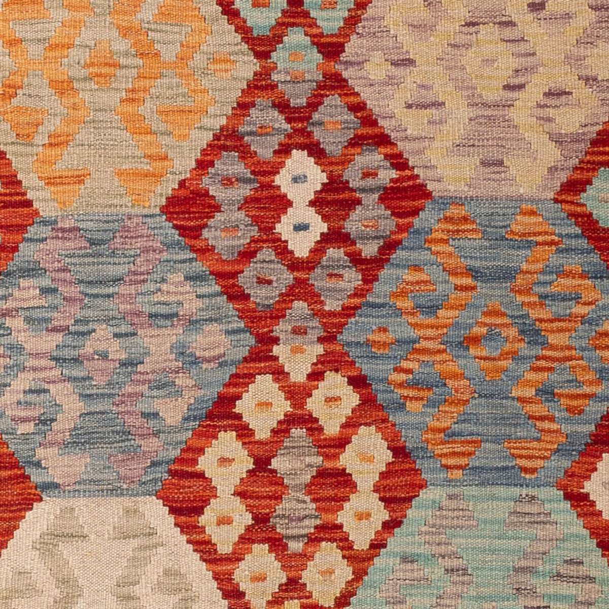 Alfombra Kelim - Splash - 201 x 127 cm - multicolor