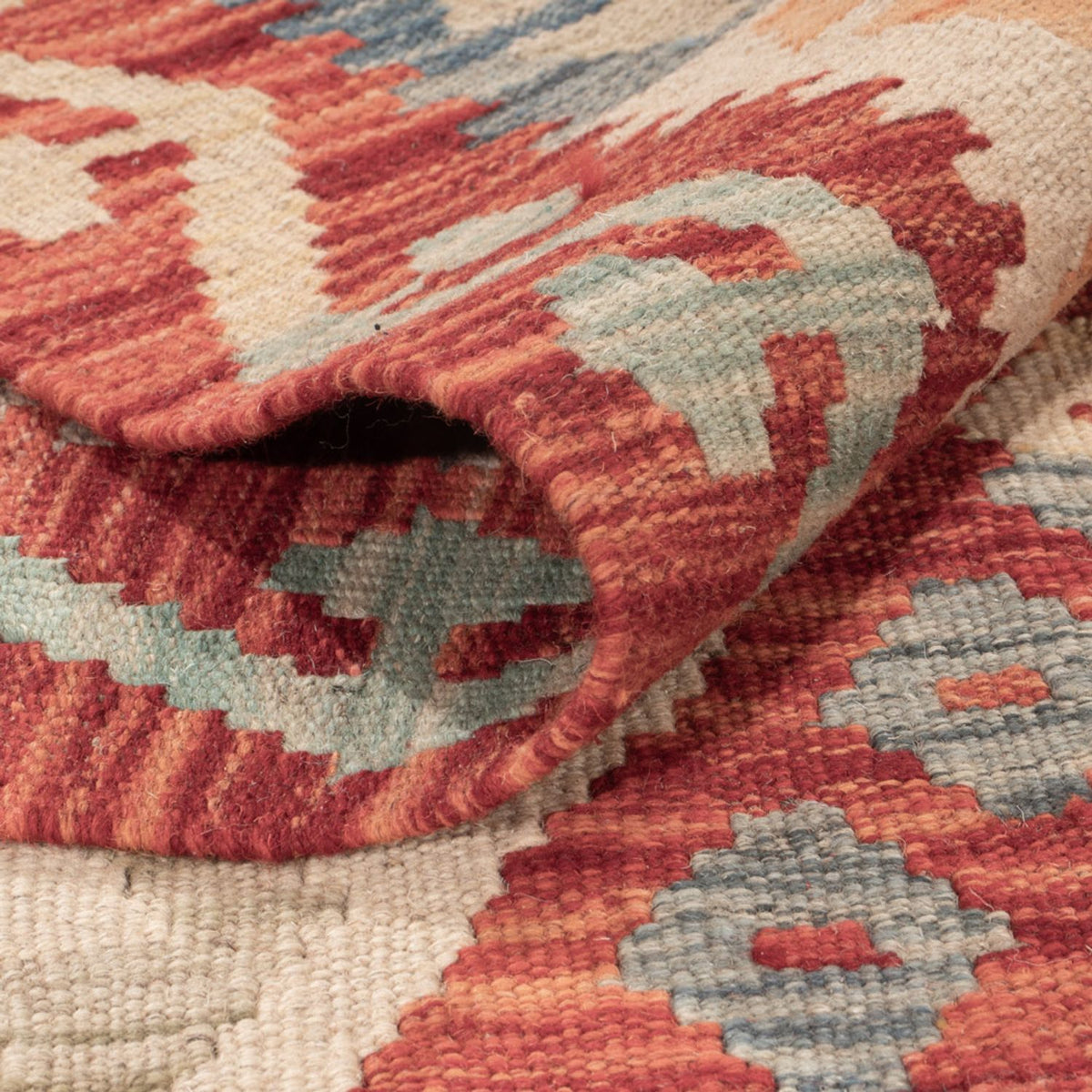 Alfombra Kelim - Splash - 201 x 127 cm - multicolor