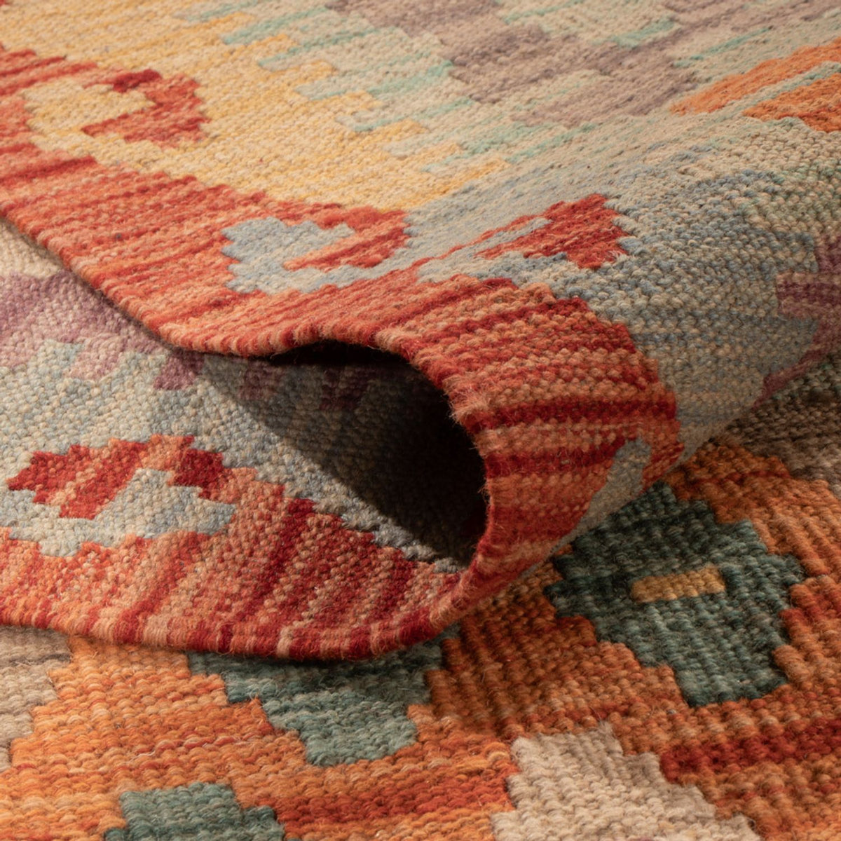 Alfombra Kelim - Splash - 294 x 203 cm - multicolor