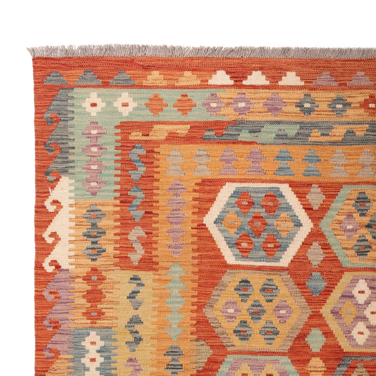 Alfombra Kelim - Splash - 295 x 195 cm - multicolor