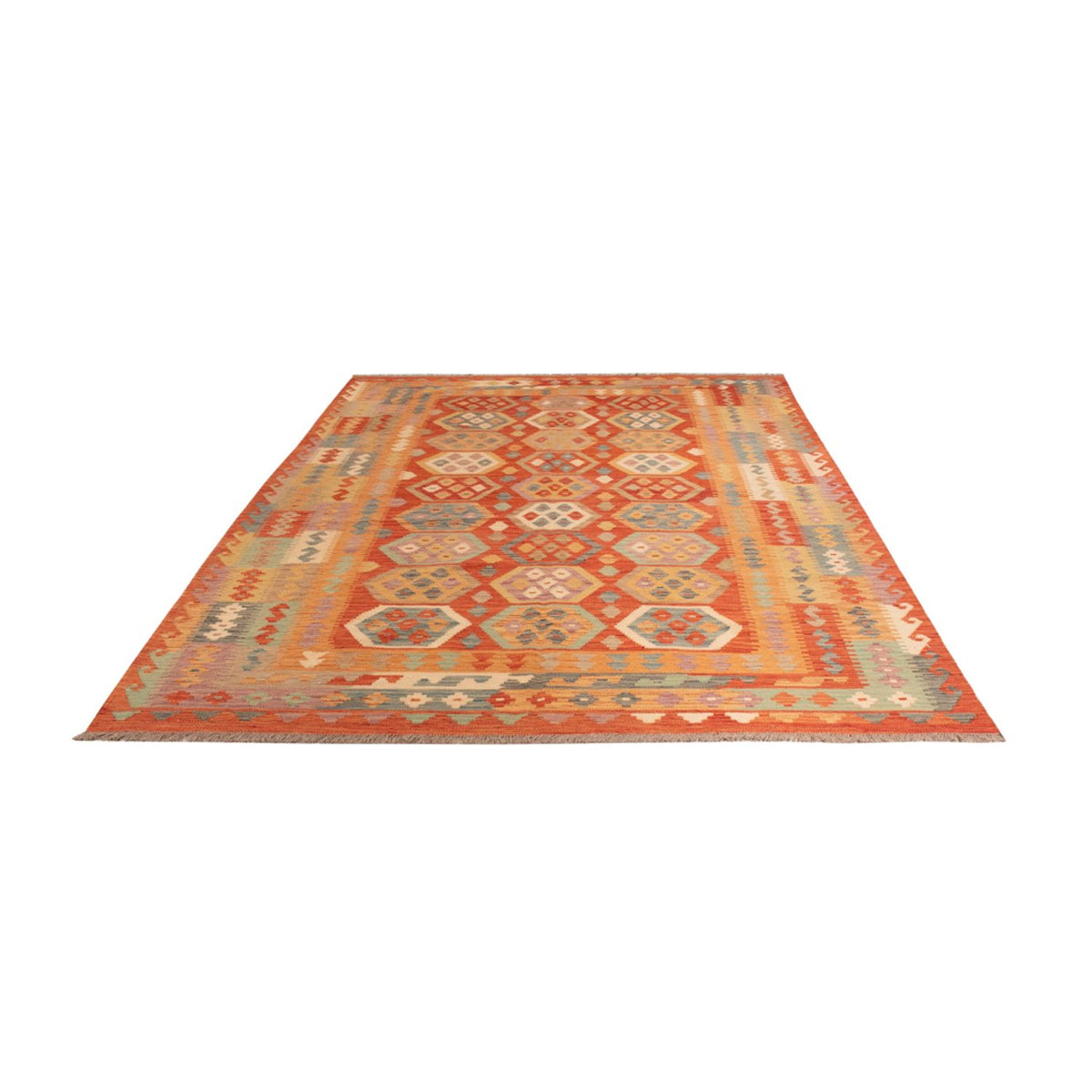 Alfombra Kelim - Splash - 295 x 195 cm - multicolor