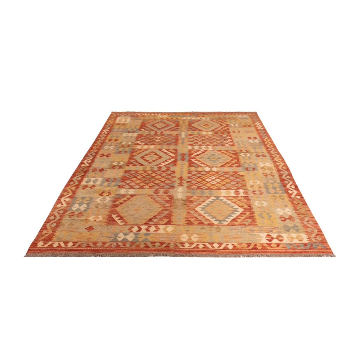 Alfombra Kelim - Splash - 287 x 191 cm - multicolor