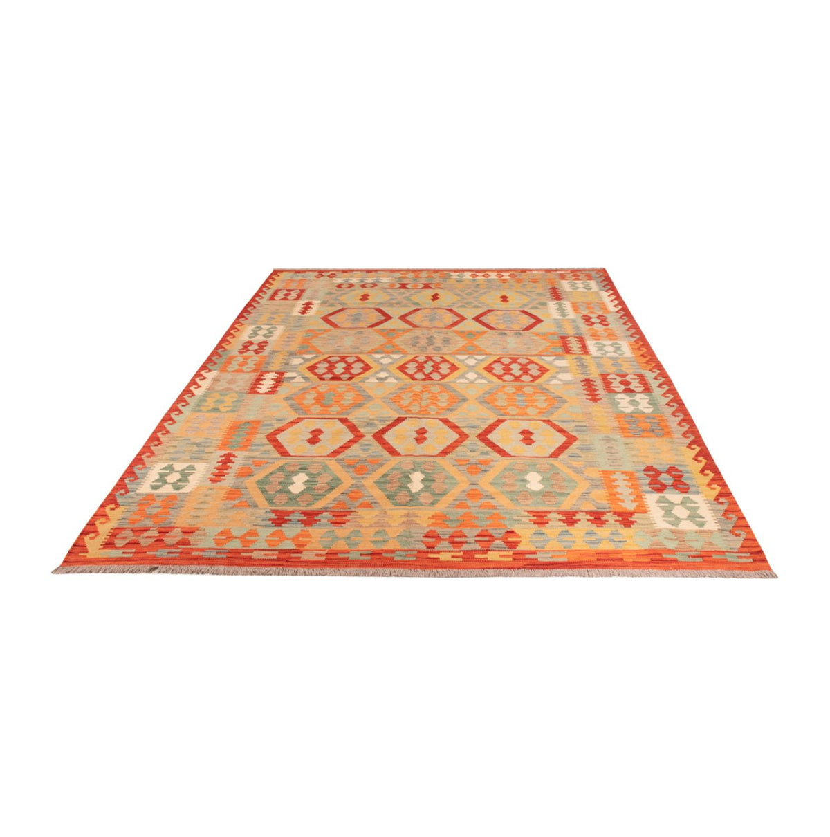 Alfombra Kelim - Splash - 294 x 202 cm - multicolor