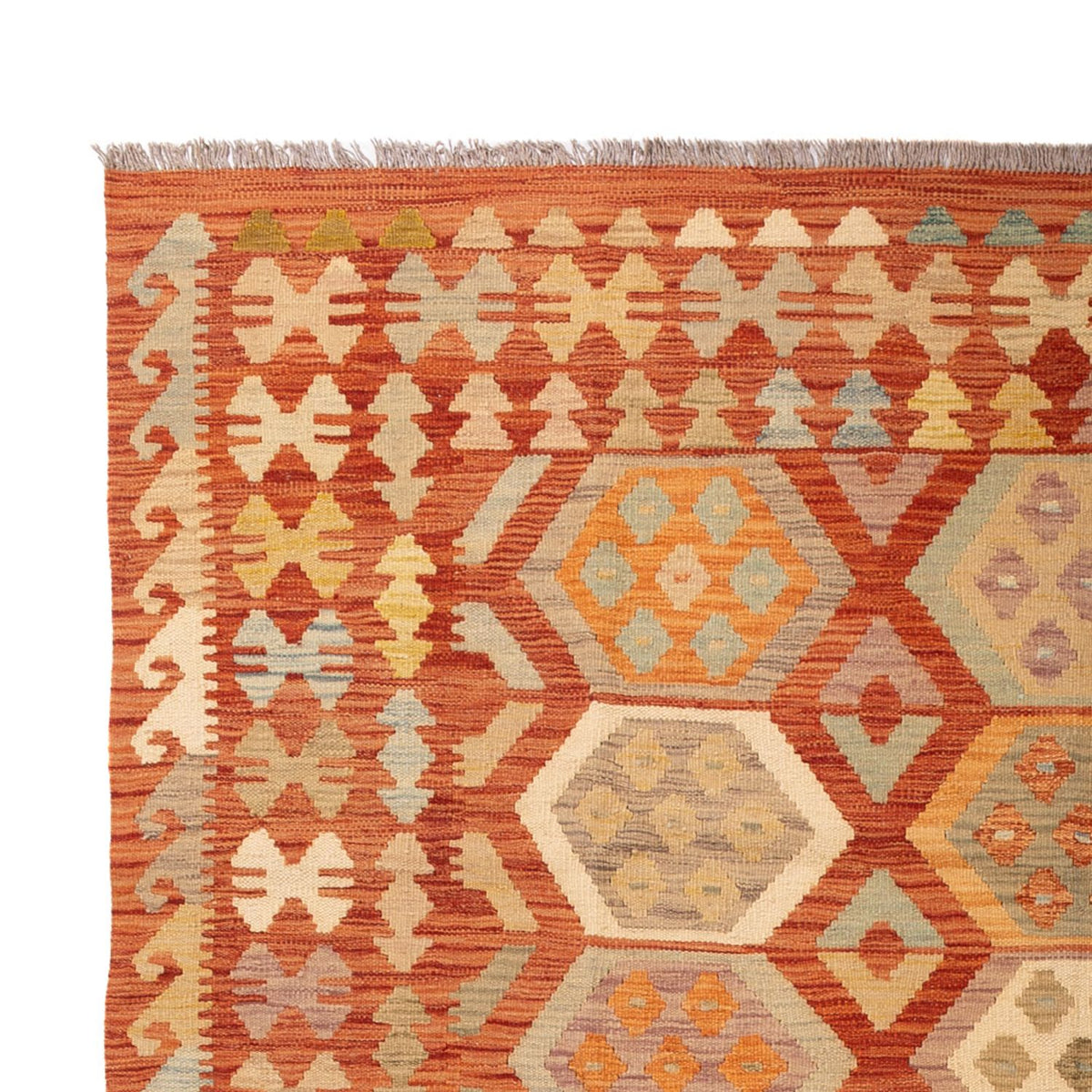 Alfombra Kelim - Splash - 302 x 198 cm - multicolor