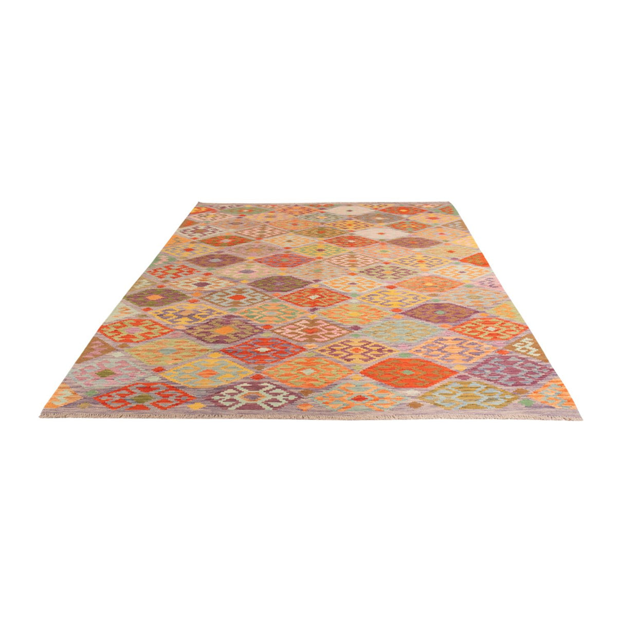 Alfombra Kelim - Splash - 292 x 204 cm - multicolor