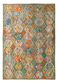 Alfombra Kelim - Splash - 299 x 200 cm - multicolor