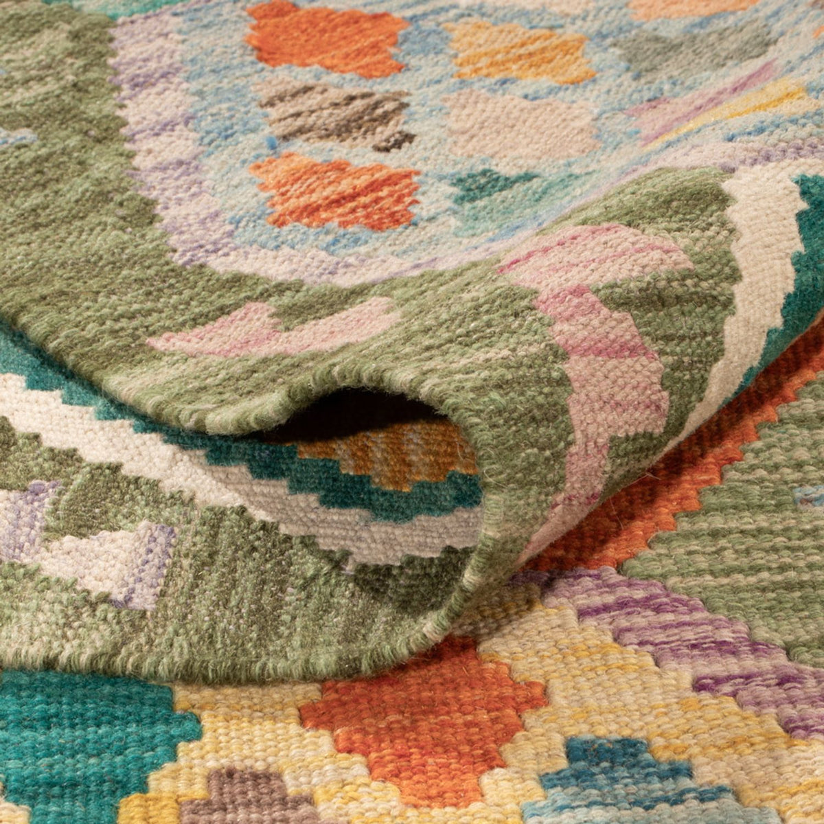 Alfombra Kelim - Splash - 299 x 200 cm - multicolor