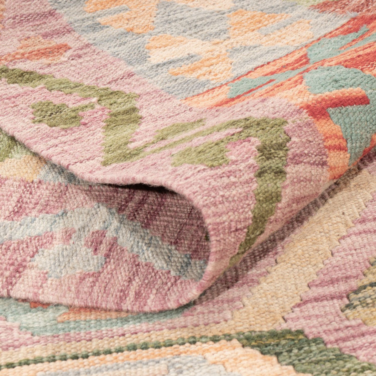 Alfombra Kelim - Splash - 187 x 127 cm - multicolor