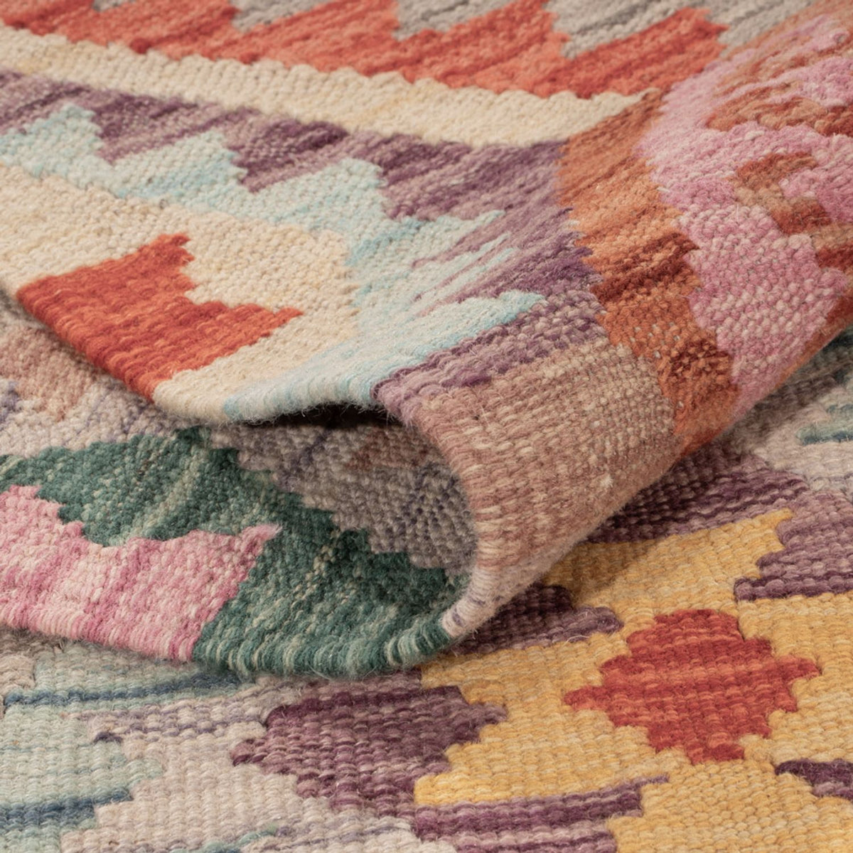 Alfombra Kelim - Splash - 171 x 133 cm - multicolor