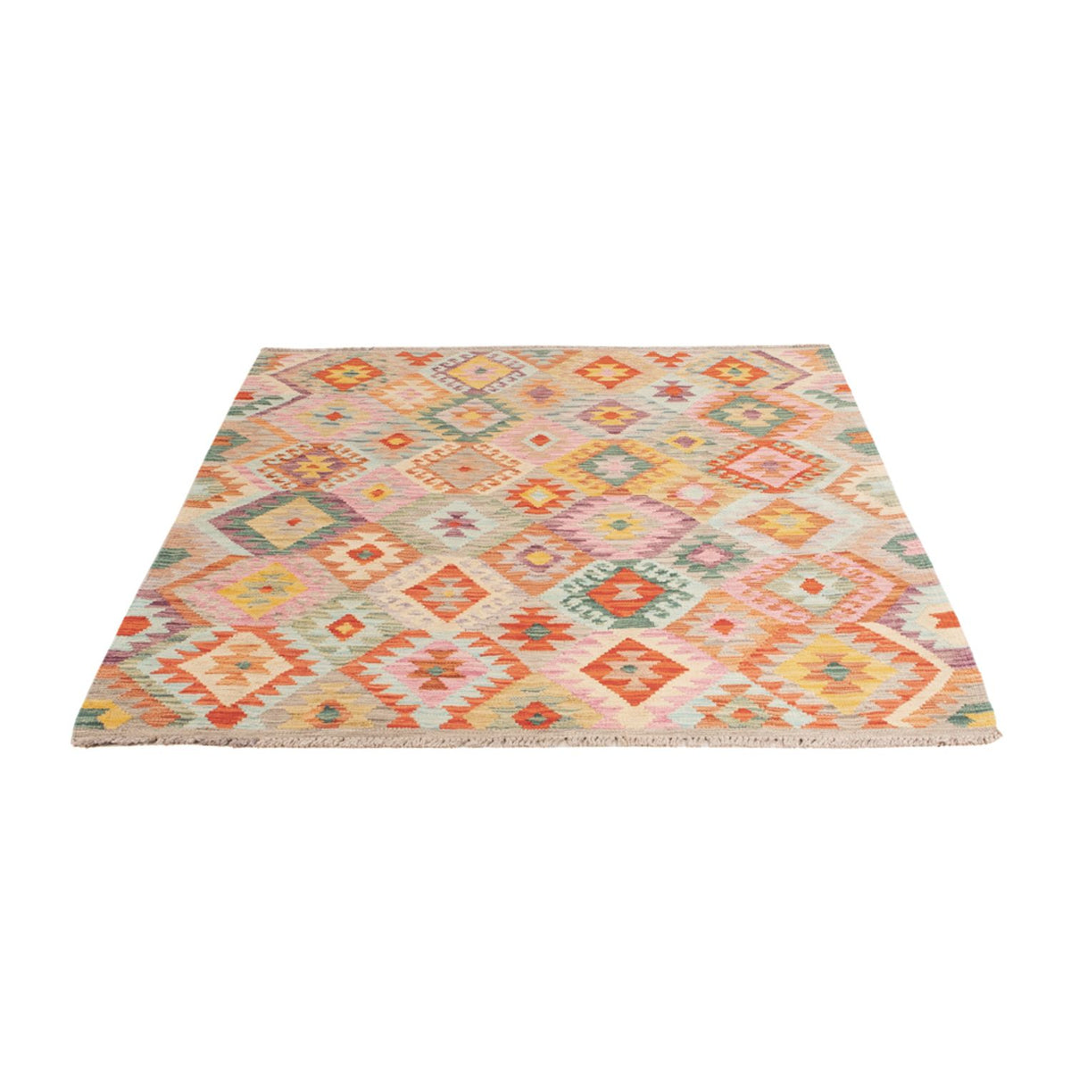 Alfombra Kelim - Splash - 171 x 133 cm - multicolor