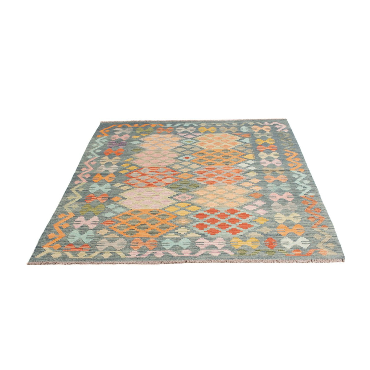 Alfombra Kelim - Splash - 187 x 129 cm - multicolor