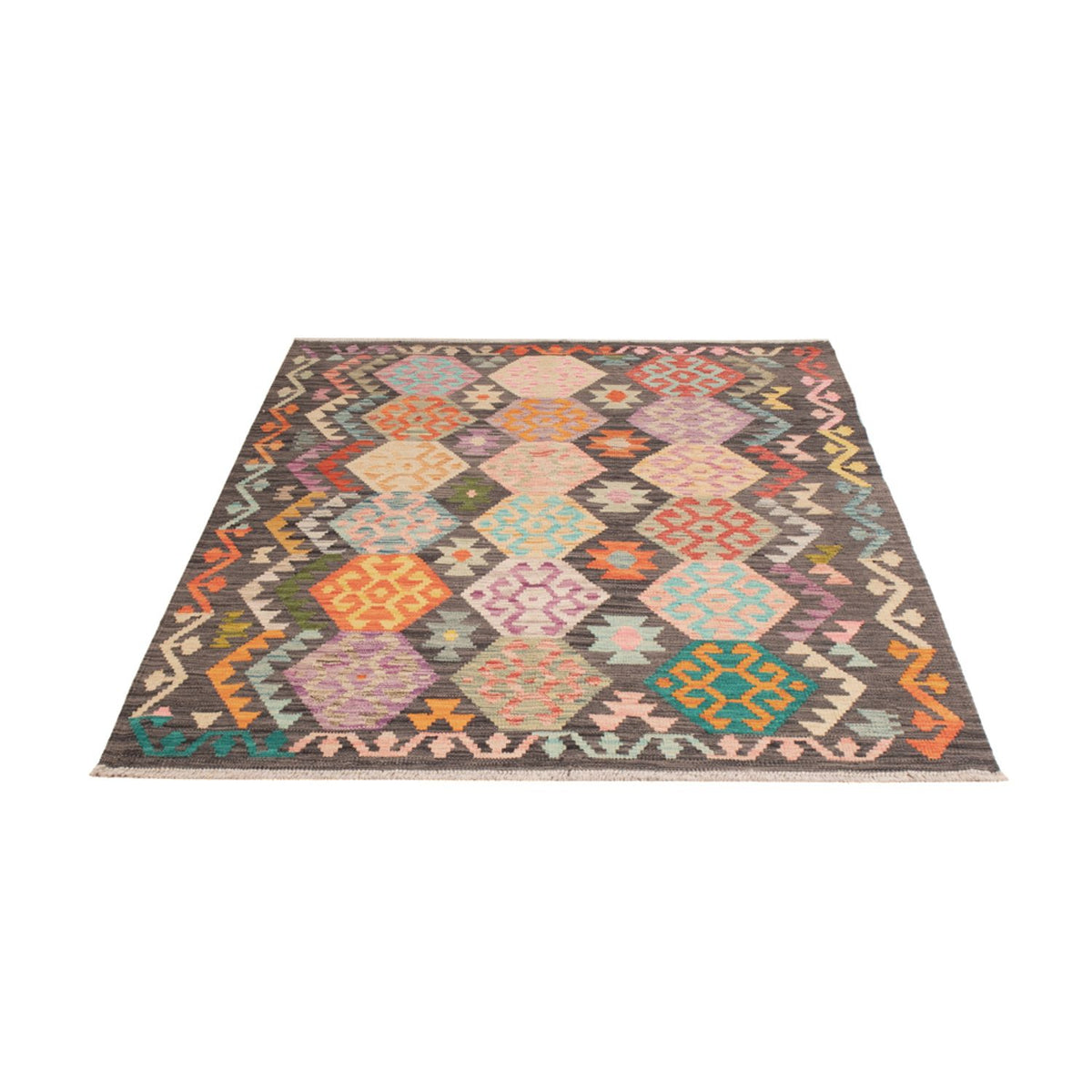 Alfombra Kelim - Splash - 180 x 136 cm - multicolor