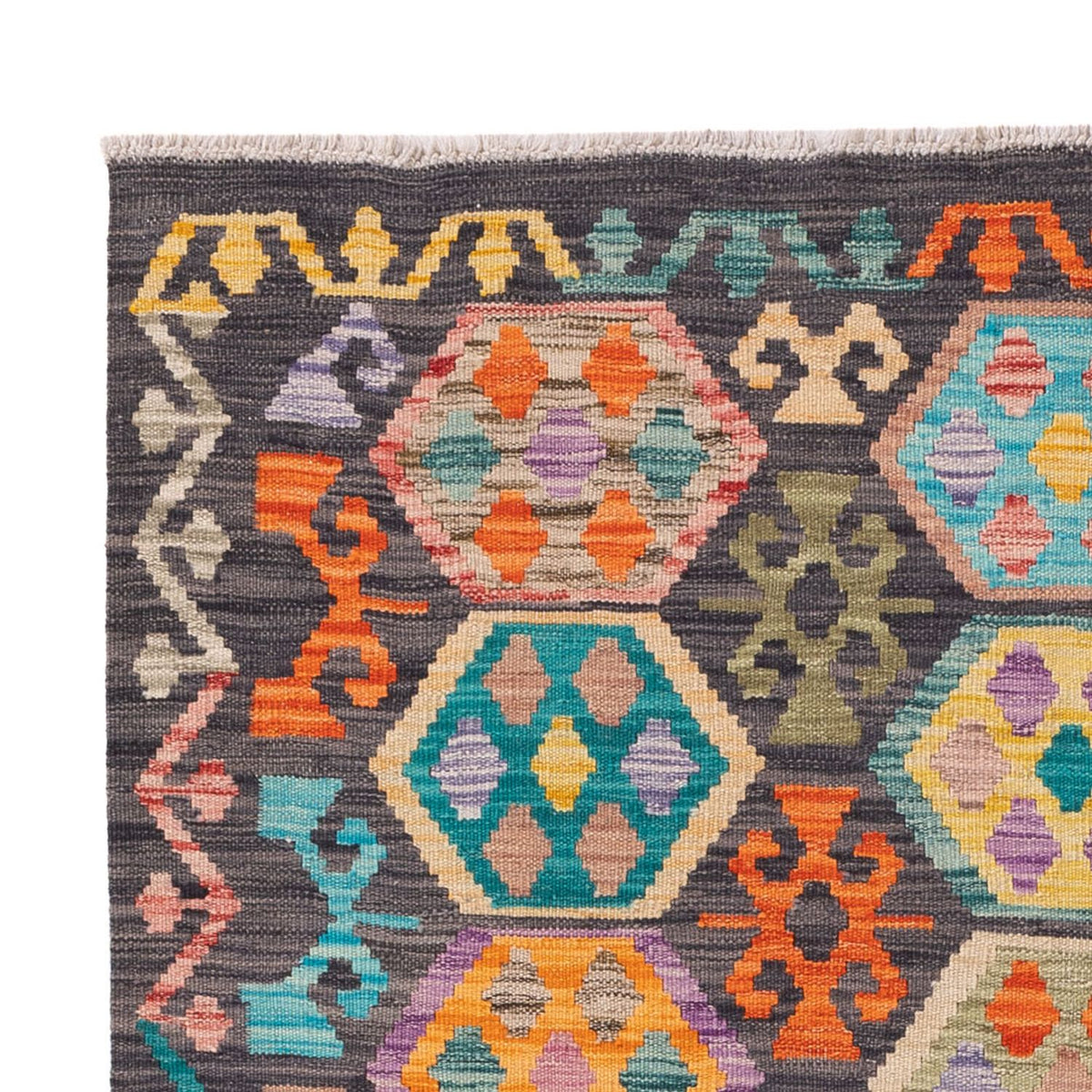 Alfombra Kelim - Splash - 180 x 127 cm - multicolor