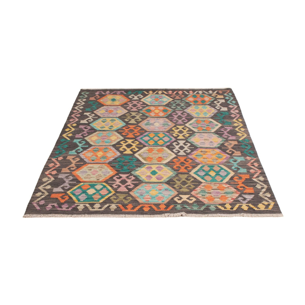 Alfombra Kelim - Splash - 180 x 127 cm - multicolor