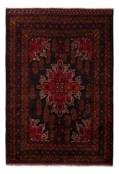 Alfombra Belutsch 126x181cm - Alfombra oriental - rojo oscuro