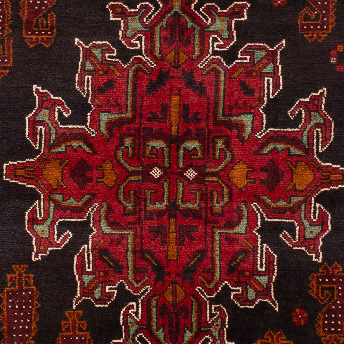 Alfombra Belutsch - 181 x 126 cm - rojo oscuro