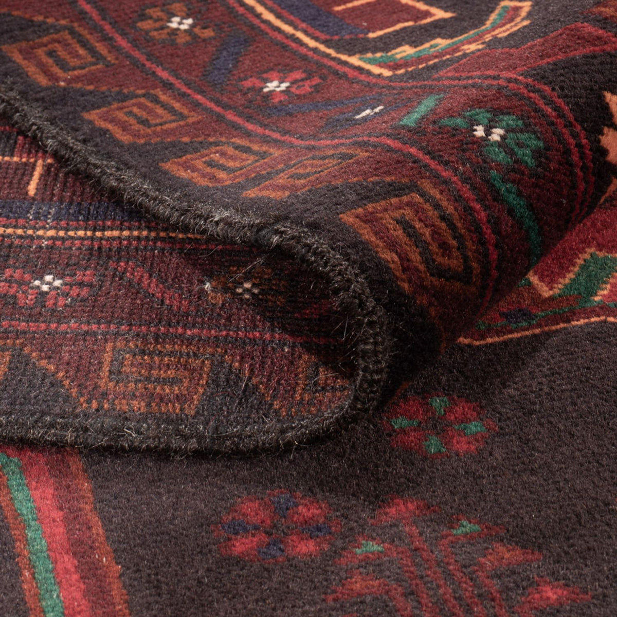 Alfombra Belutsch - 207 x 127 cm - rojo oscuro