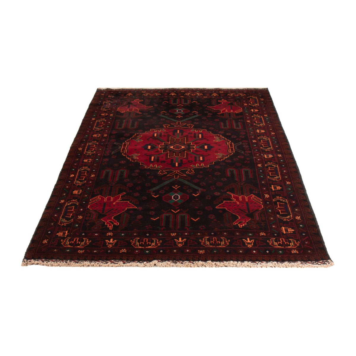 Alfombra Belutsch - 207 x 127 cm - rojo oscuro
