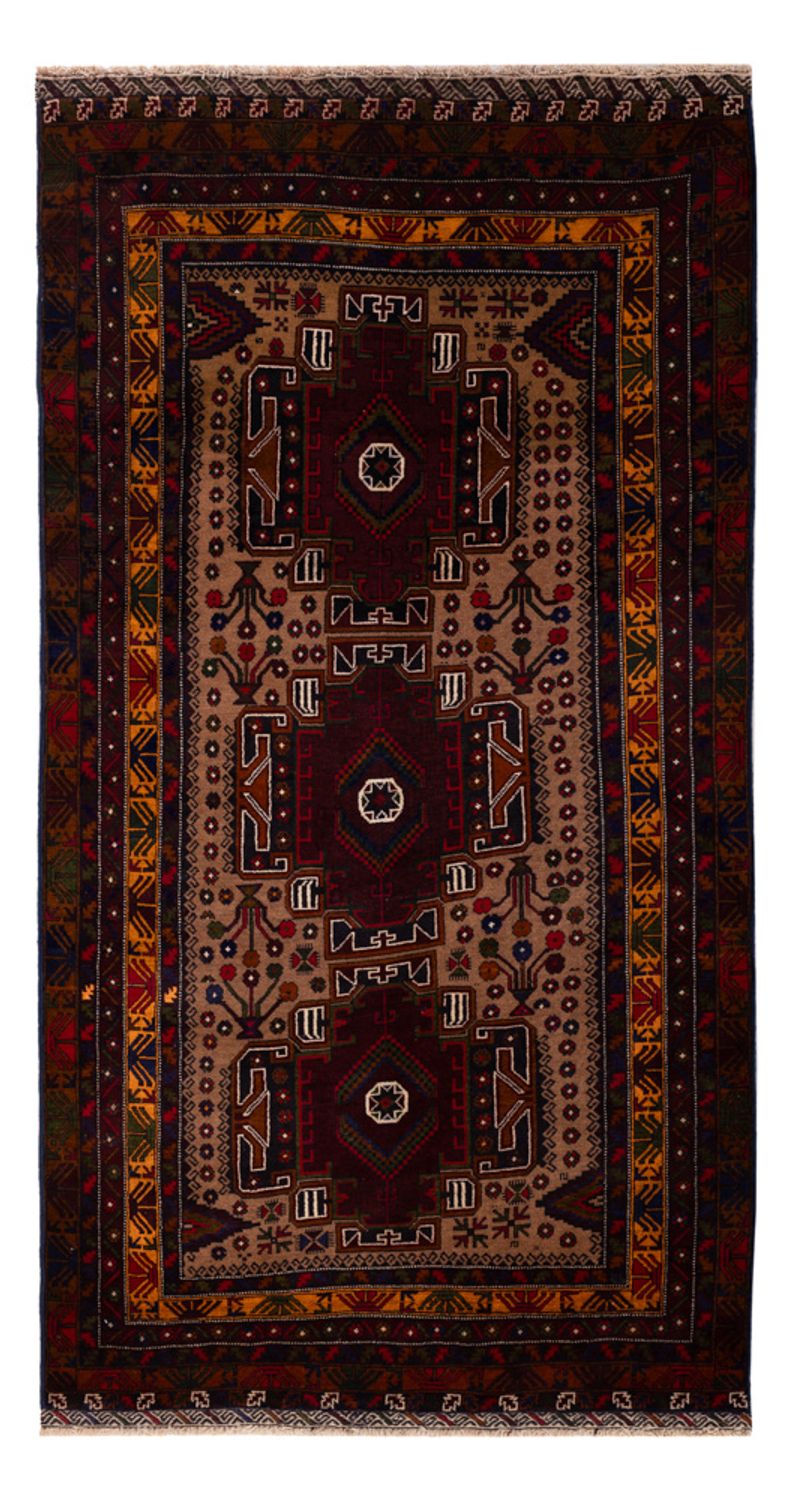 Alfombra de pasillo Alfombra Belutsch - 209 x 107 cm - óxido
